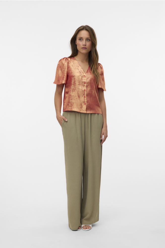 VMAMALIA SS V-NECK TOP EXP 10340935 BAKED APPLE
